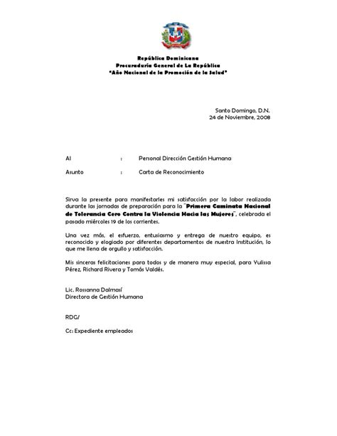 Carta De Reconocimiento Empleados Dgh By Procuraduria Pgr Issuu