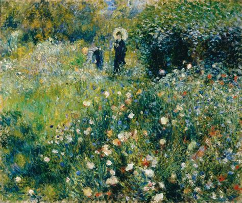 Woman With A Parasol In A Garden 18751876 Pierre Auguste Renoir