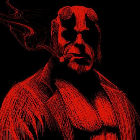 Hellboy Pfp By Red Trujillo Hellboy Art Superhero Comic Fire Crown