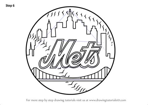 Learn How To Draw New York Mets Logo Mlb Step By Step Drawing Tutorials