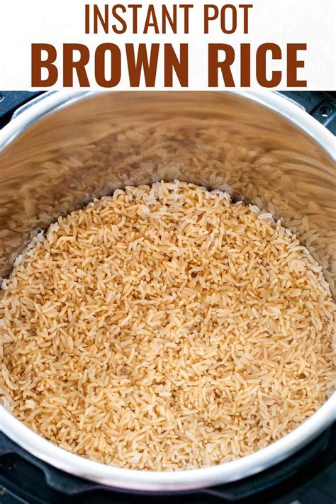If you want a failproof method to get perfect basmati rice in the instant pot, this recipe is just the ticket! Instant Pot Brown Rice | Recipe | Brown rice recipes easy ...