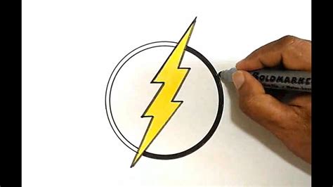How To Draw The Flash Logo Youtube
