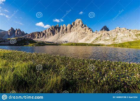 Laghi Dei Piani Lake In Tre Cime Di Lavaredo Natural Park In The