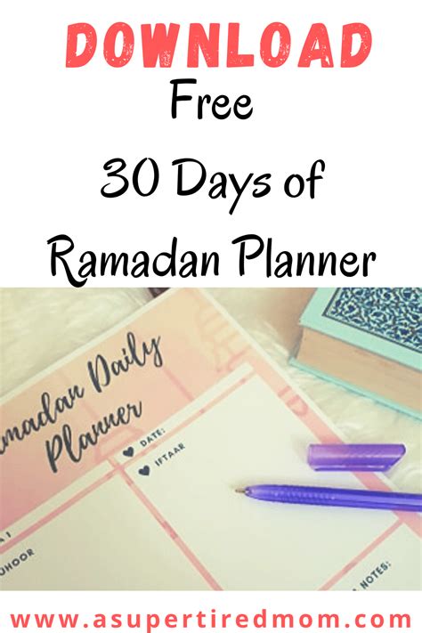 Free Ramadan Planner 2020 Pdf 30 Days Printable A Supertired Mom In