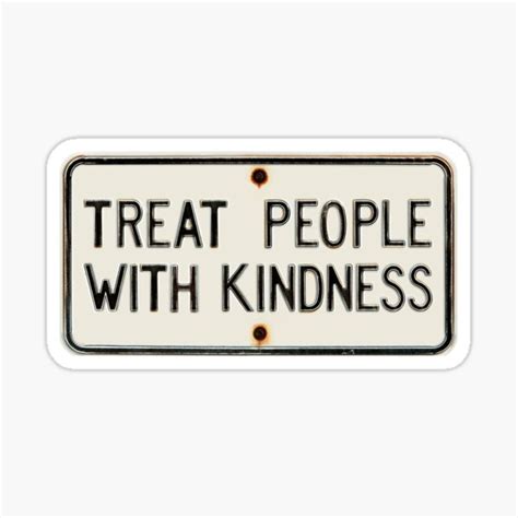 Treat People With Kindness Harry Styles License Plate Sticker For