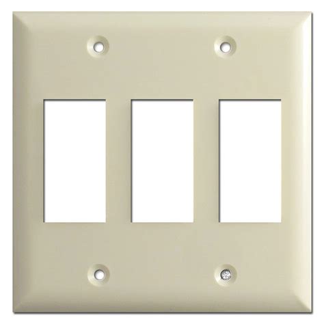 Touch Plate Genesis Low Voltage 3 Switch Plate Covers Almond Kyle