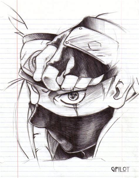 Kakashi Pen By Kakashi1920 On Deviantart Naruto Sketch Drawing