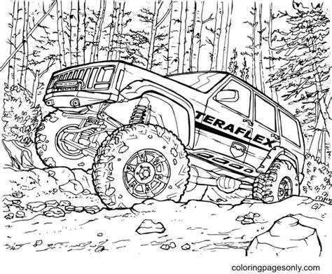 Army Jeep Coloring Pages