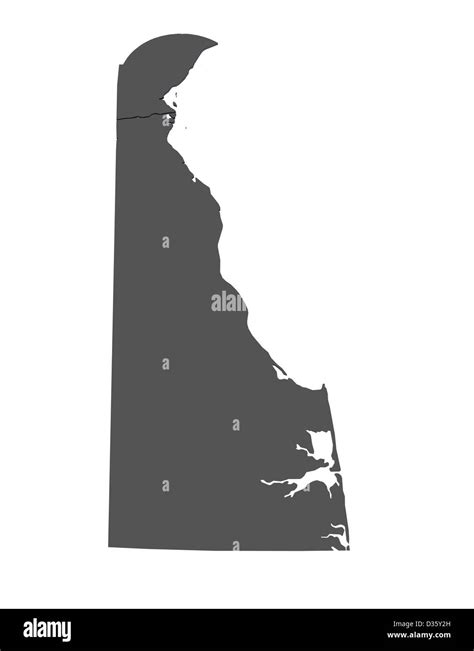 Mapa Del Estado De Delaware Eeuu Fotografía De Stock Alamy