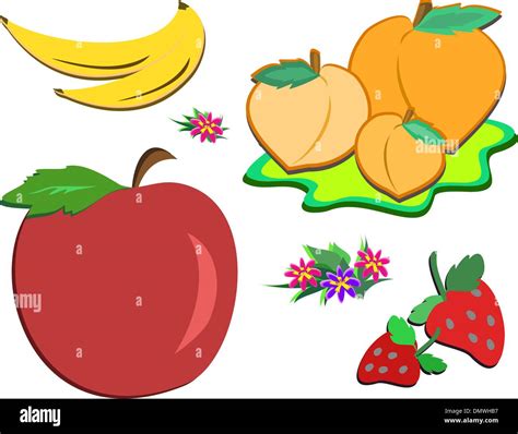 Mix Fruits Stock Vector Images Alamy