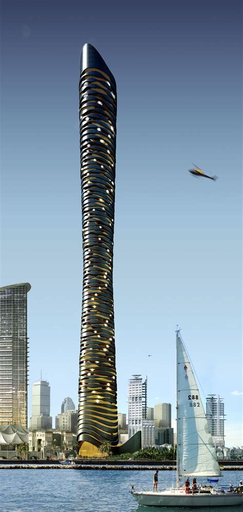 Dubaï étude Tower Flying Concept Doss Architect Architecture Design