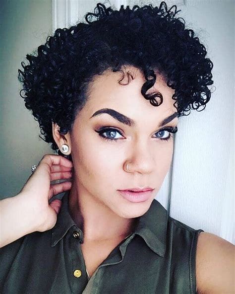 Pixie haircut short curly hairstyles 2020. Short Curly Pixie cuts for Black Hair - 15+