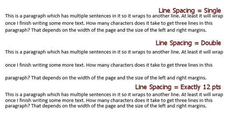 Double spaced has 2 spaces in between each line. Formatting: Spaces | Word Basics | Jan's Working with Words