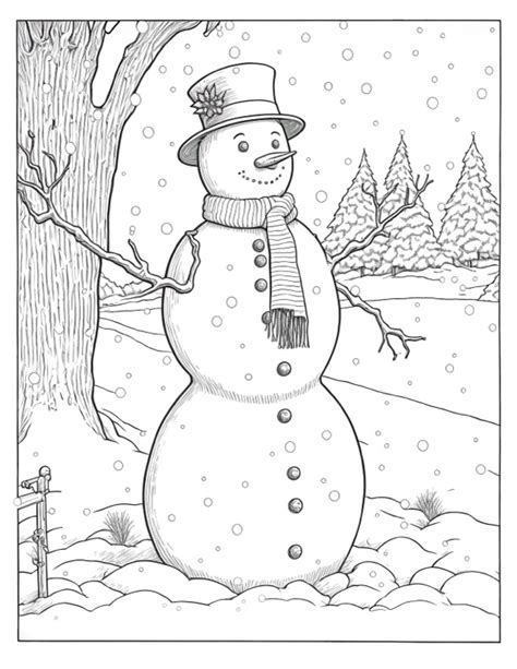 5 Snowman Coloring Pages The Graphics Fairy