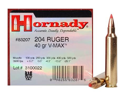 Hornady Varmint Express Ammo 204 Ruger 40 Grain V Max Box Of 50
