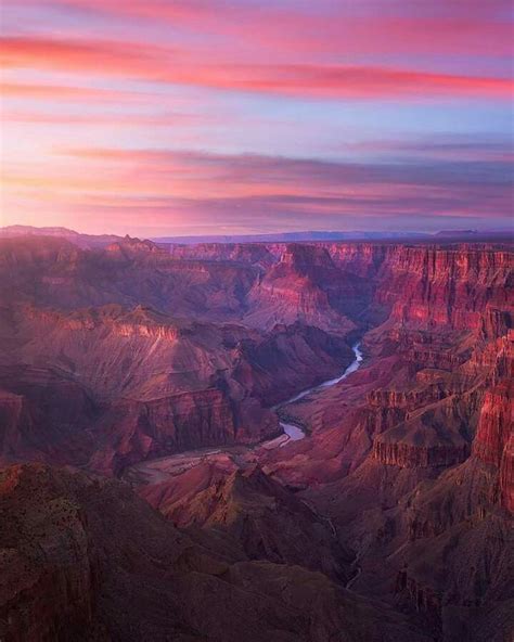 Sunset Over The Grand Canyon Grand Canyon National Park National