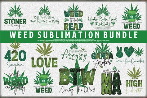 Weed Sublimation Bundle Graphic By Aspirefhd · Creative Fabrica