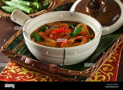 Asam Pedas Sour And Spicy Fish Dish Malaysia Indonesia Stock Photo Alamy