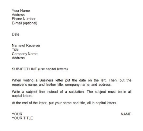 Sample Business Letter Example 7 Samples Examples