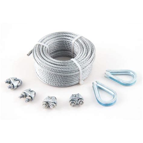 Quality And Comfort 7x19 50 Ft Coil Galvanized Wire Rope Cable 14 A
