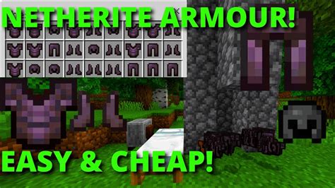 Easy 118 Netherite Armour Farm Tutorial Minecraft Bedrock Mcpexbox