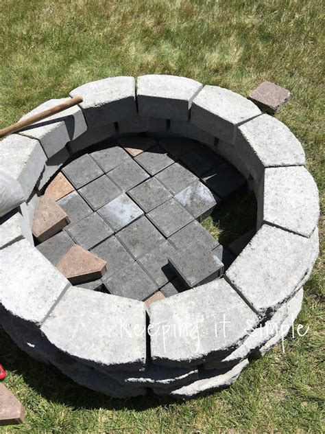 The diameter of the circle should be slightly larger than the outside dimensions of the fire pit ring you're preparing to build. How to Build a DIY Fire Pit for Only $60 • Keeping it Simple | Outside fire pits, Fire pit grill ...