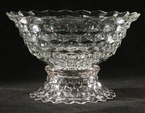 Mid Century Glass Dinnerware Vintage Fostoria Glass American Crystal Footed Tidbit Dish Or Mint
