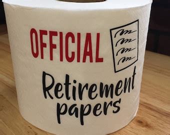 Embroidered Toilet Paper Retirement Gift Funny Gag Gift Etsy