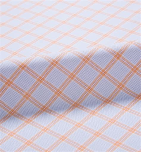 Suffolk Light Blue And Orange Check Shirts By Proper Cloth