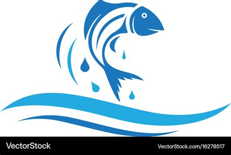 Fish Logo Template Creative Symbol Royalty Free Vector Image