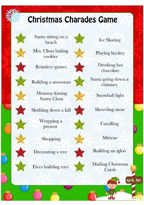 Christmas zoom scavenger hunt ideas for kids. Christmas Charades Game | Fun christmas party games ...
