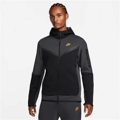 Nike Sportwear Tech Fleece Mens Full Zip Hoodie Black Dv0537 070