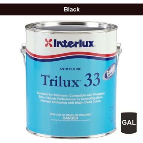 Interlux Trilux 33 Black Antifouling Boat Bottom Paint Gallon Yba063g