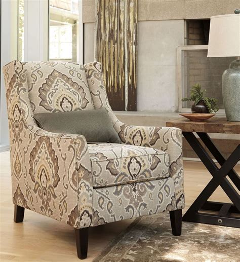 Signature Design By Ashley Wilcot Patterned Accent Chair W Accent