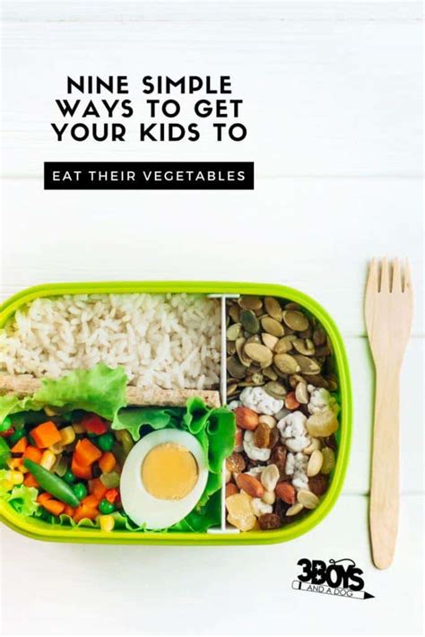 9 Simple Ways To Get Your Kids To Eat More Veggies 3 Boys And A Dog