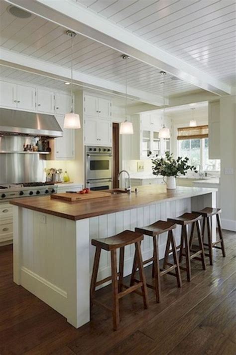 Stylish And Inspired Farmhouse Kitchen Island Ideas And Designs 49