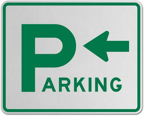 Parking Area Sign Left Arrow Save 10 Instantly