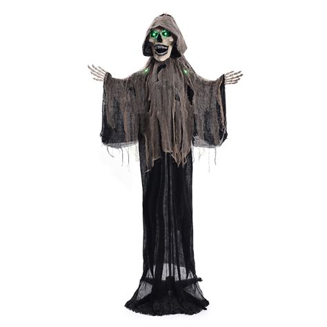 Wbhome Halloween Animated Prop Scary Grim Reaper 6ft Life Size