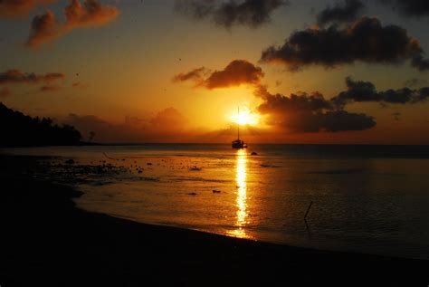 Sunset By The Seashore At Cetti Bay Guam Sunset Guam Sunrise