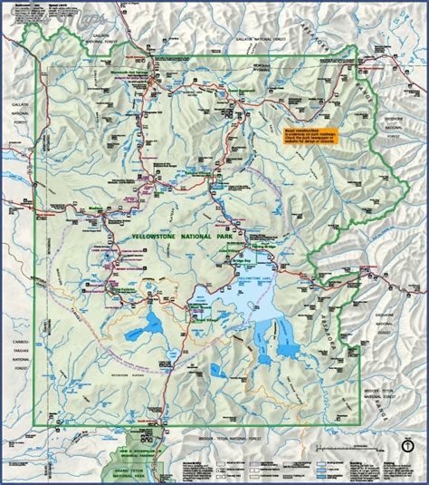 Yellowstone National Park Sites Map London Top Attractions Map