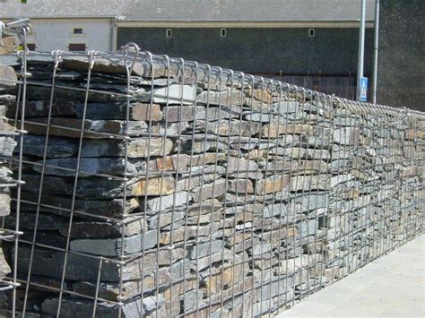 Gabion wall cages for construction ( entrance gabion feature wall at entrance design, supply and construct gabion wall systems; Gabions and slate | Garden structures, Pergola kits, Pergola