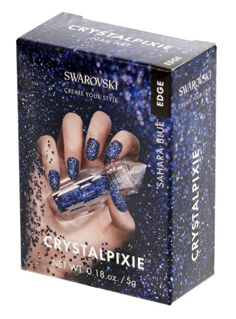 Crystal Pixie Edge Diy Chiodo Design Con Cristalli Swarovski Nail Box Pixie Sahara Blue A