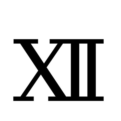 Ⅻ Roman Numeral Twelve Dejavu Serif Book Graphemica