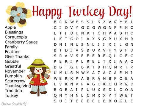 Thanksgiving Word Finds