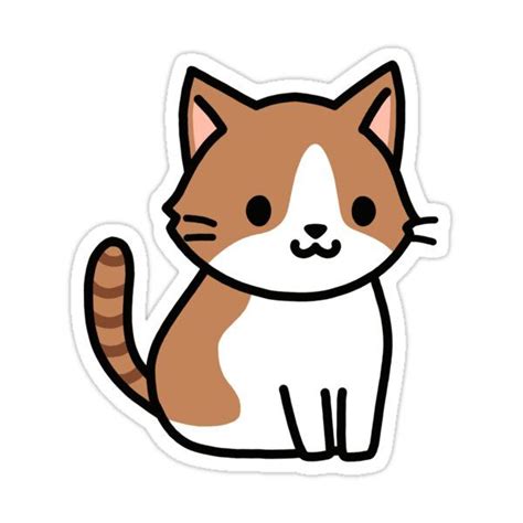 Brown Tabby Cat Sticker By Littlemandyart In 2021 Cat Stickers Cartoon Cat Drawing Cute