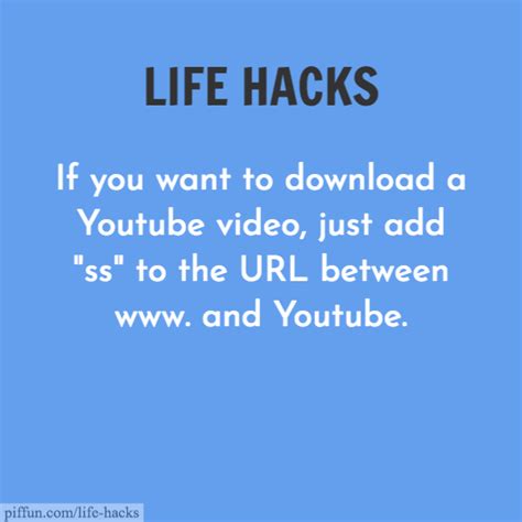 Life Hack How To Download Youtube Video Youtube Hacks Life Hacks