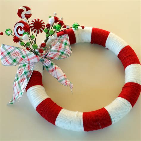 Candy Cane Wreath Diy Tutorial Doused In Pink