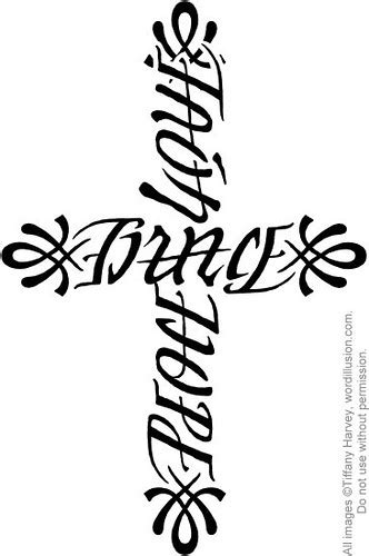Faith And Love Grace Hope And Peace Ambigram Cross Flickr