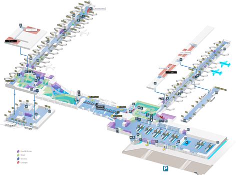 Brussels Airport Map Bru Printable Terminal Maps Shops Food