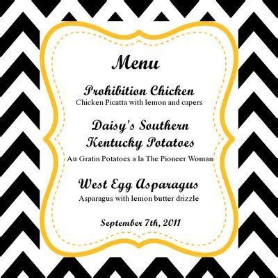 The glam gatsby theme was chosen for an awards ceremony for the top sellers in the company. Gatsby Party Menu | Gatsby party, Gatsby party food, Great ...